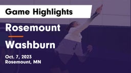 Rosemount  vs Washburn Game Highlights - Oct. 7, 2023