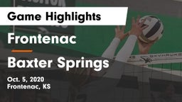 Frontenac  vs Baxter Springs   Game Highlights - Oct. 5, 2020