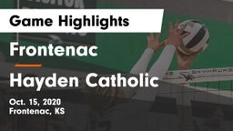 Frontenac  vs Hayden Catholic  Game Highlights - Oct. 15, 2020