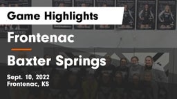 Frontenac  vs Baxter Springs   Game Highlights - Sept. 10, 2022