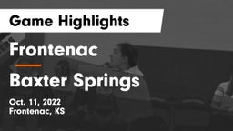 Frontenac  vs Baxter Springs   Game Highlights - Oct. 11, 2022