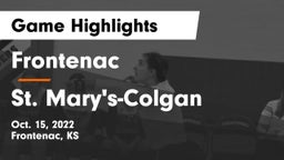 Frontenac  vs St. Mary's-Colgan  Game Highlights - Oct. 15, 2022