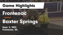 Frontenac  vs Baxter Springs   Game Highlights - Sept. 5, 2023