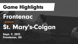 Frontenac  vs St. Mary's-Colgan  Game Highlights - Sept. 9, 2023