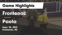 Frontenac  vs Paola Game Highlights - Sept. 30, 2023