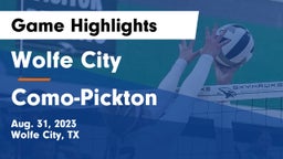 Wolfe City  vs Como-Pickton  Game Highlights - Aug. 31, 2023