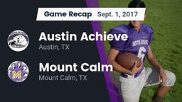 Recap: Austin Achieve vs. Mount Calm  2017