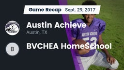 Recap: Austin Achieve vs. BVCHEA HomeSchool 2017