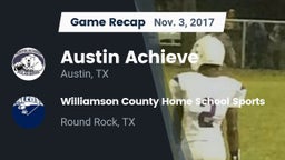 Recap: Austin Achieve vs. Williamson County Home School Sports 2017