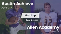 Matchup: Austin Achieve vs. Allen Academy 2018