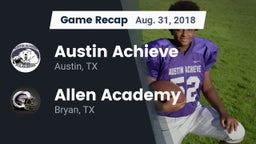 Recap: Austin Achieve vs. Allen Academy 2018