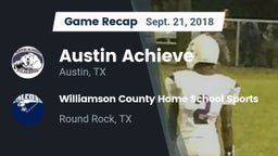 Recap: Austin Achieve vs. Williamson County Home School Sports 2018