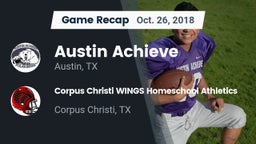 Recap: Austin Achieve vs. Corpus Christi WINGS Homeschool Athletics 2018