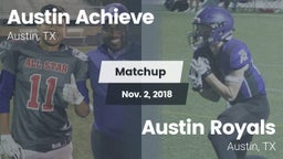Matchup: Austin Achieve vs. Austin Royals 2018
