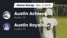 Recap: Austin Achieve vs. Austin Royals 2018