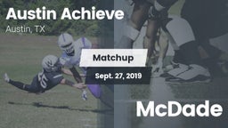 Matchup: Austin Achieve vs. McDade 2019