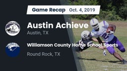 Recap: Austin Achieve vs. Williamson County Home School Sports 2019