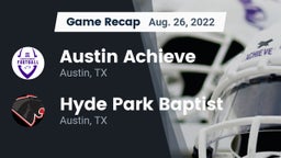 Recap: Austin Achieve vs. Hyde Park Baptist  2022