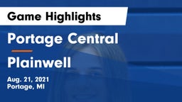 Portage Central  vs Plainwell  Game Highlights - Aug. 21, 2021