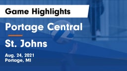 Portage Central  vs St. Johns  Game Highlights - Aug. 24, 2021