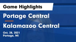 Portage Central  vs Kalamazoo Central  Game Highlights - Oct. 28, 2021