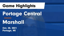 Portage Central  vs Marshall  Game Highlights - Oct. 28, 2021