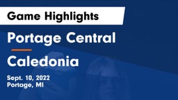 Portage Central  vs Caledonia Game Highlights - Sept. 10, 2022