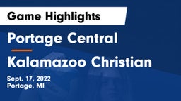 Portage Central  vs Kalamazoo Christian Game Highlights - Sept. 17, 2022