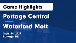 Portage Central  vs Waterford Mott Game Highlights - Sept. 24, 2022