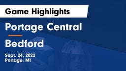 Portage Central  vs Bedford Game Highlights - Sept. 24, 2022