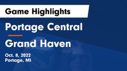 Portage Central  vs Grand Haven  Game Highlights - Oct. 8, 2022