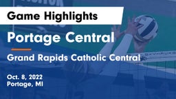 Portage Central  vs Grand Rapids Catholic Central  Game Highlights - Oct. 8, 2022