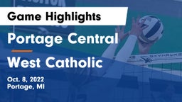 Portage Central  vs West Catholic Game Highlights - Oct. 8, 2022
