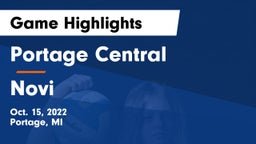 Portage Central  vs Novi  Game Highlights - Oct. 15, 2022