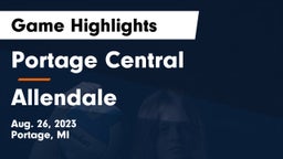 Portage Central  vs Allendale Game Highlights - Aug. 26, 2023