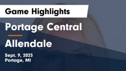 Portage Central  vs Allendale Game Highlights - Sept. 9, 2023