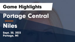 Portage Central  vs Niles Game Highlights - Sept. 30, 2023