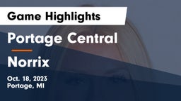 Portage Central  vs Norrix  Game Highlights - Oct. 18, 2023