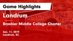 Landrum  vs Brashier Middle College Charter Game Highlights - Jan. 11, 2019