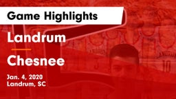 Landrum  vs Chesnee  Game Highlights - Jan. 4, 2020