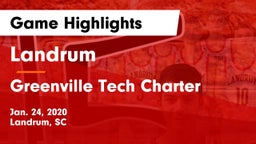 Landrum  vs Greenville Tech Charter Game Highlights - Jan. 24, 2020