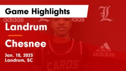 Landrum  vs Chesnee  Game Highlights - Jan. 10, 2023