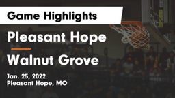 Pleasant Hope  vs Walnut Grove  Game Highlights - Jan. 25, 2022