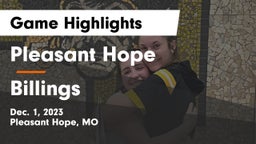 Pleasant Hope  vs Billings  Game Highlights - Dec. 1, 2023