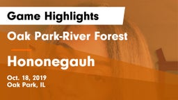Oak Park-River Forest  vs Hononegauh Game Highlights - Oct. 18, 2019