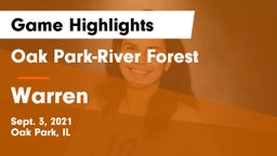 Oak Park-River Forest  vs Warren Game Highlights - Sept. 3, 2021