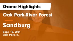 Oak Park-River Forest  vs Sandburg Game Highlights - Sept. 18, 2021