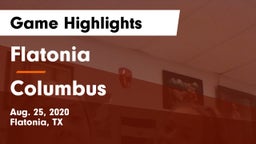 Flatonia  vs Columbus  Game Highlights - Aug. 25, 2020