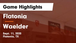 Flatonia  vs Waelder  Game Highlights - Sept. 11, 2020