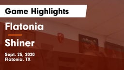 Flatonia  vs Shiner Game Highlights - Sept. 25, 2020